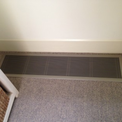 Floor mounted return air grill (aluminium with colour matched powder coated finish)